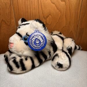 Vintage Ringling Bros Barnum Bailey Circus White Tiger Plush Stuffed Animal 9 In
